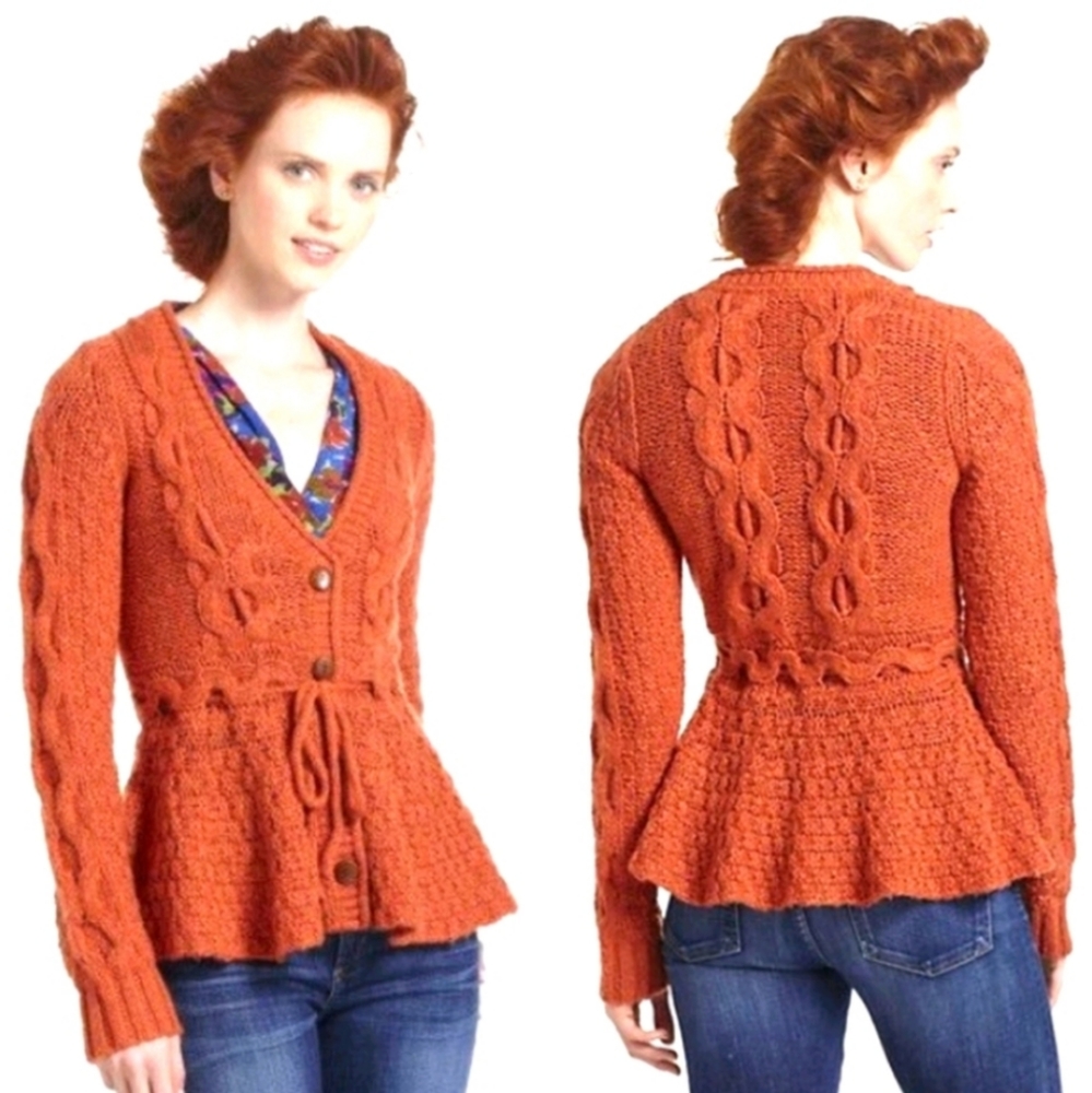 Anthropologie peplum sweater